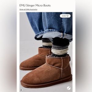 EMU Australia Stinger Micro Sheepskin Boots size 6, Camel, New in box